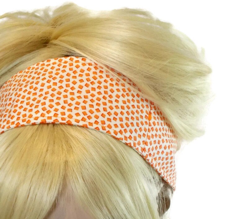 Orange Headband Wire Headband Reversible Headband Dolly Bow Etsy