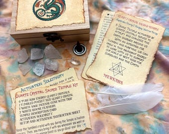 Quartz Crystal Sacred Temple Kit for Healing Energy