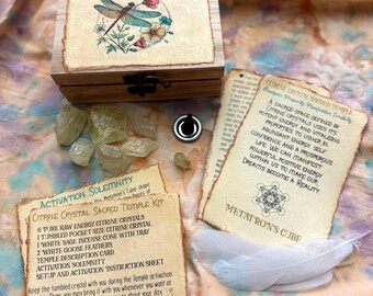 Citrine Crystal Sacred Temple Kit for Abundance and Prosperity