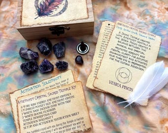 Amethyst Crystal Sacred Temple Kit for Clarity and Intuition