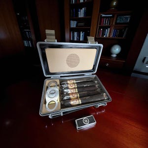 3D-tryckt cigarrhumidorlåda – Modernt handgjort förvaringsfodral för cigarrer