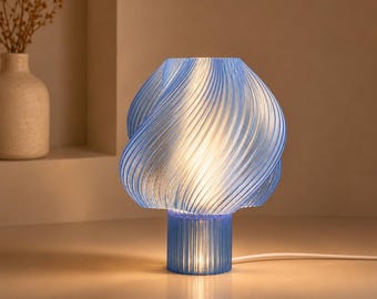 Wavy Table Lamp | Minimalist Bedside Light, Ambient Room Decor