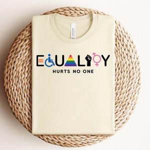 Equality Hurts No One Shirt, Equal Rights, Gay valentine gift, Pride Shirt, LGBT Shirt, Social Justice, Human Rights, Anti Racism, Gay Pride