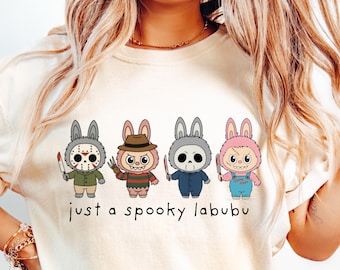Spooky Labubu Halloween Shirt, Horror Bunny Characters, Halloween, Freddy Jason Michael Chucky, Halloween Shirt, Labubu