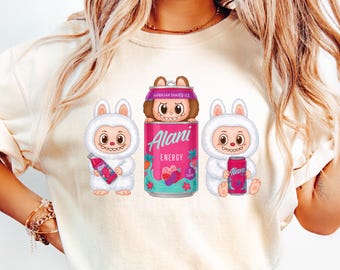 Labubu Alani Energy, Cute Labubu Bunny Drink, Pink Alani, Hawaiian Shaved Ice Energy Drink, Funny Labubu, labubu, Labubu Shirt