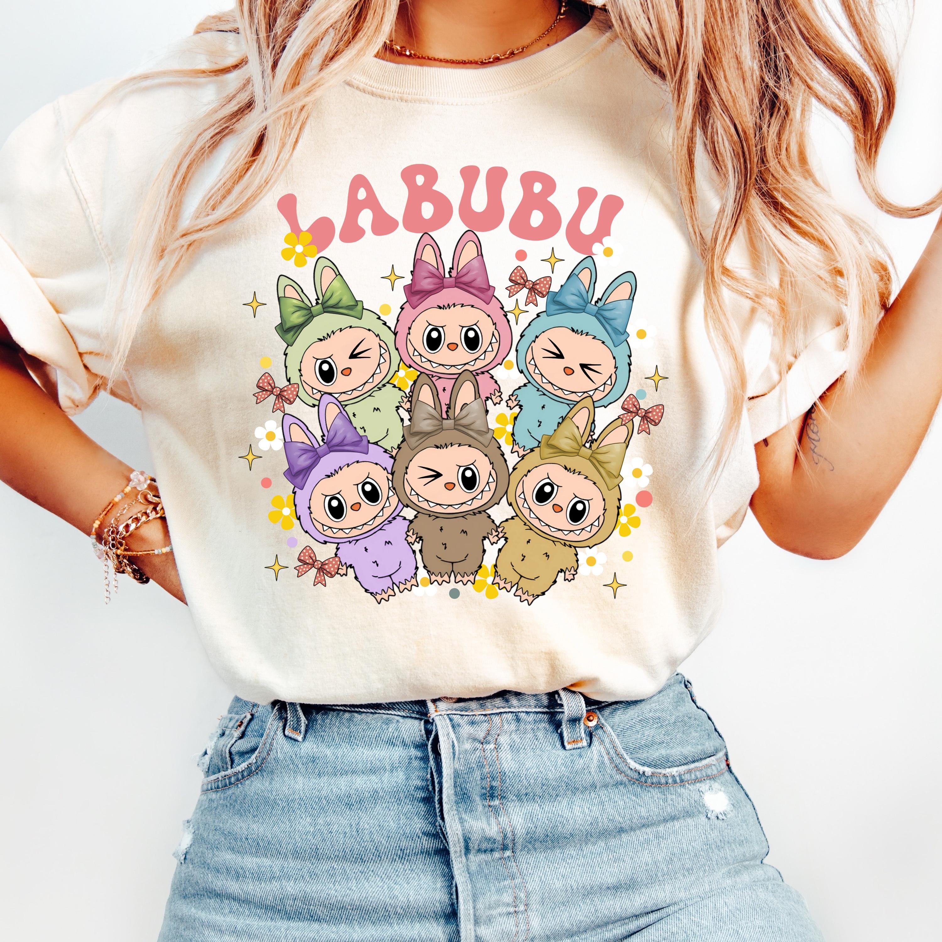 Labubu Shirt, Cute Cartoon Dolls Graphic Tee, Kawaii Labubu Characters T-Shirt, Anime Chibi Style Shirt, Matching Friends, Labubu sweatshirt