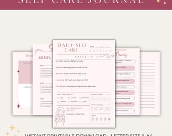 Diario de autocuidado posparto para nuevas mamás / Planificador de bienestar imprimible para recuperación, reflexión y sanación