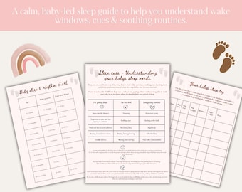 Guía para dormir a tu bebé: ventanas de despertar y señales para dormir (patrón en PDF)