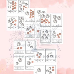 Cartes à clip pour compter l'argent Montessori – Activité imprimable d'association de la valeur d'une pièce