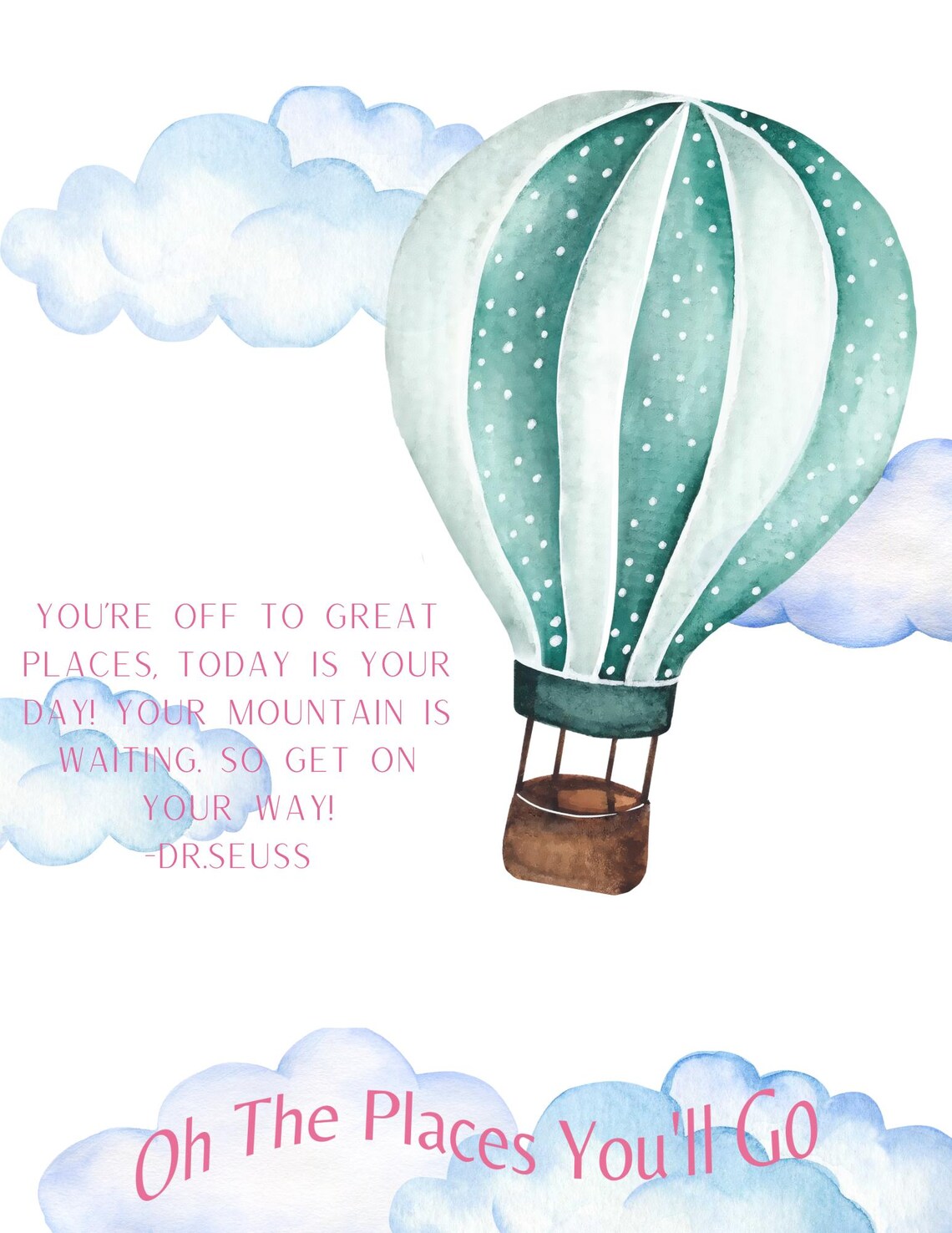 Dr. Seuss Oh the Places You'll Go Balloon Handprint Footprint Craft ...