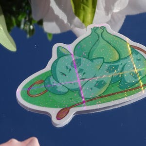 Sticker Bulbasaur slaperig (crossholo)