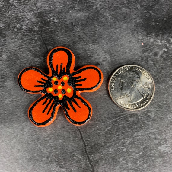 Orange Flower Needle Minder