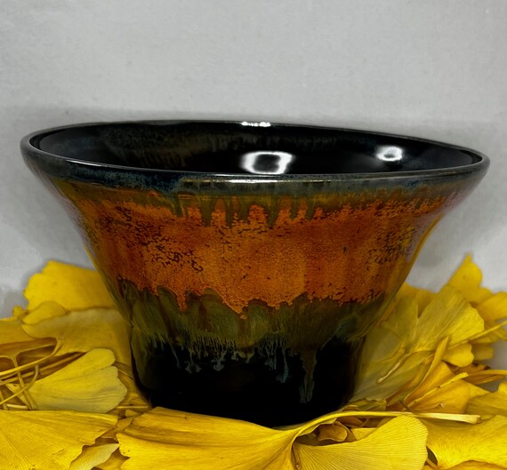 Black and Copper Ramen Bowl/Soup Bowl