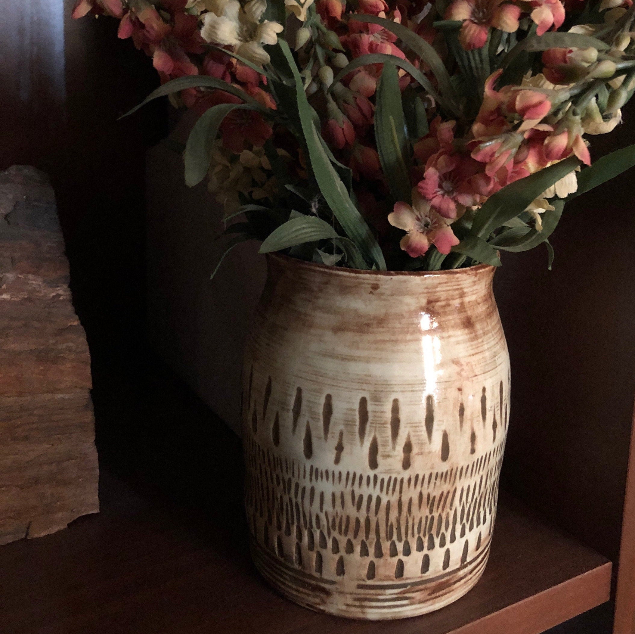 Natural Textures in Brown Vase