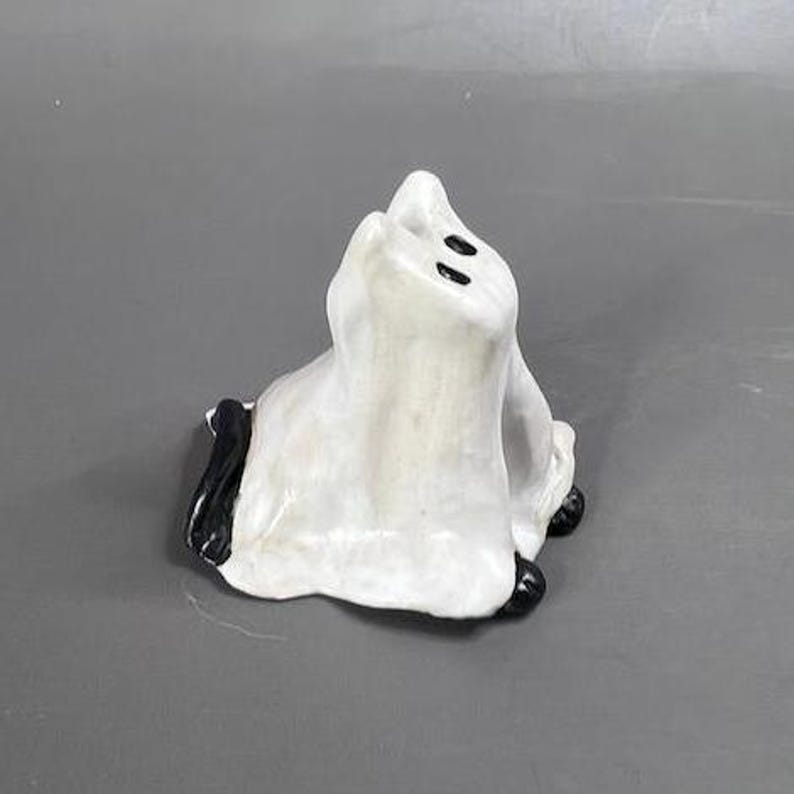 Kitty Ghost Halloween Figure Etsy