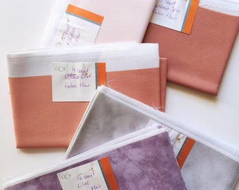 16 Count Fabric Flair Cross Stitch Fabric, Pumpkins, Pink, Lilac - Your Choice