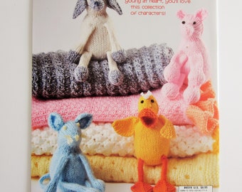 Knit Toy Characters Pattern Book, Matching Blankets, Leisure Arts 2008