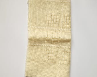 Vintage 14 Count Zweigart Monza Cloth for Cross Stitch, Cream, 11" x 22"