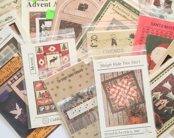 Great Group of 18 Applique Quilting Patterns, All Things Christmas - NIB