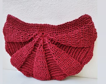 Red Crochet Clutch Bag, Bridesmaid Gift Purse