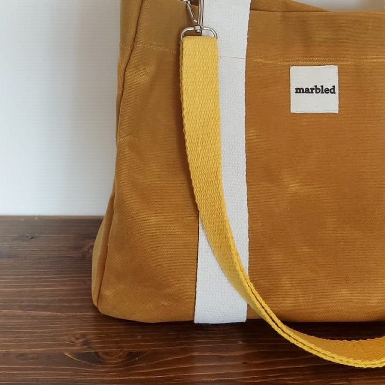 Canvas Tote | Mustard/Rose main image 1