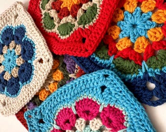 Handmade Crochet Motifs: Customizable DIY Craft Squares