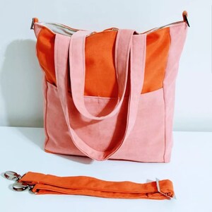 Women Orange Tote Handbags, Casual Shoulder Weekender Work Bag, Crossbody Bag