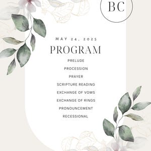 Programme de mariage numérique et modèle RSVP | Téléchargement numérique - carte de mariage minimaliste imprimable - PDF, Png, Jpg