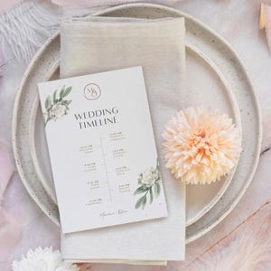 Customisable Digital Event Program Template | Personalized Wedding ...