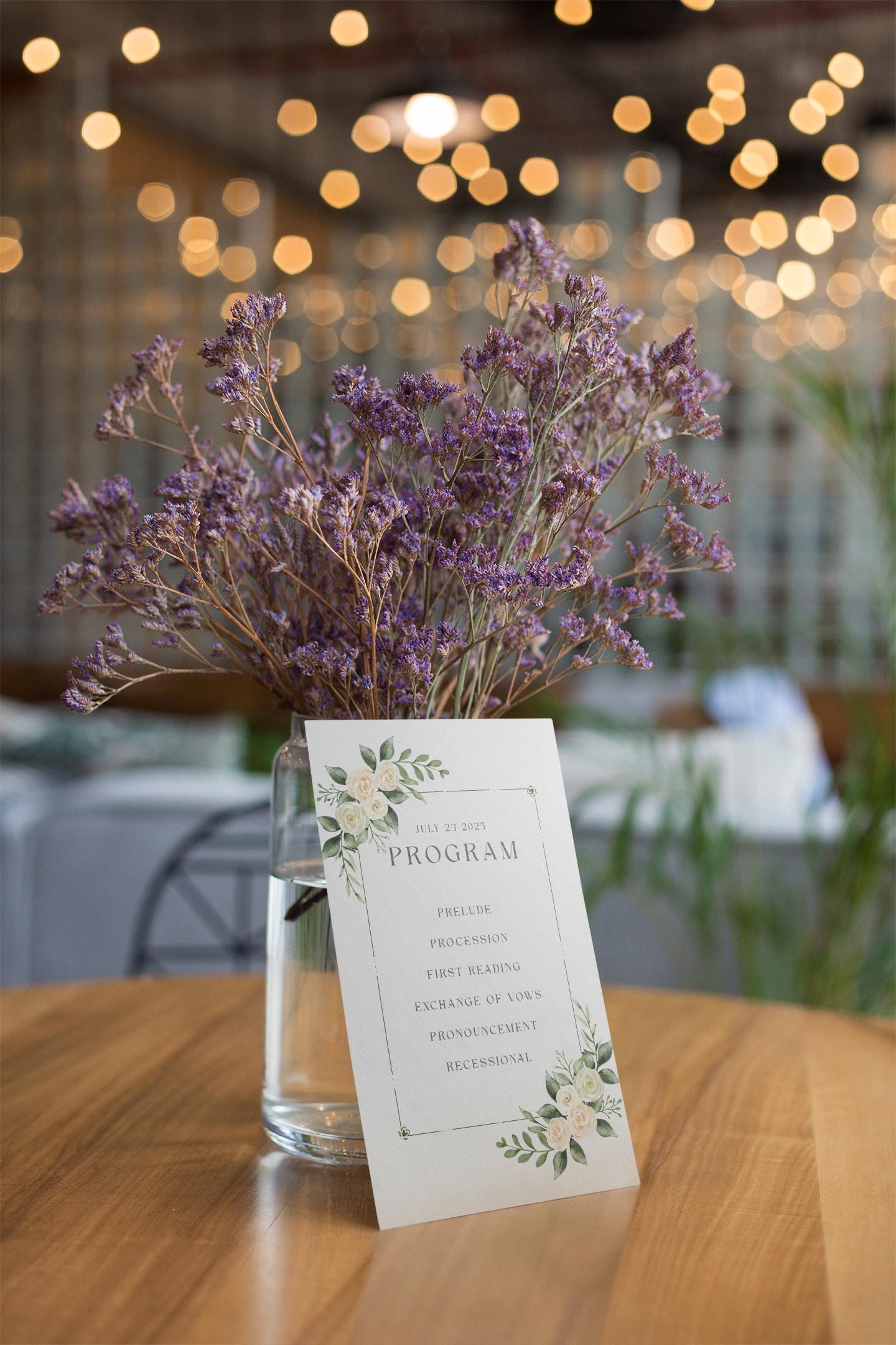 Event Program Flor Samples Customizable Floral Event Program Template (digital Download) - Etsy