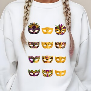 Mardi Gras Masks PNG For Shirt Instant Download Mardi Gras T Shirt SVG Sweater