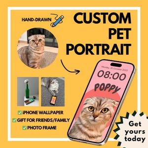 Custom Iphone Pet Portrait Wallpaper