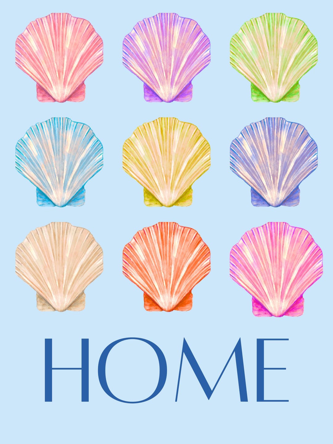 Seashell Wall Art: Colorful Coastal Home Decor - Etsy
