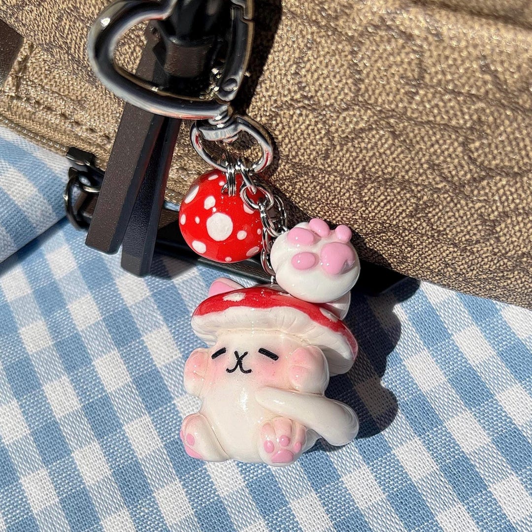 Shroomie - the Sleepy and Friendly Cat Mushroom| Handmade Polymer Clay ...