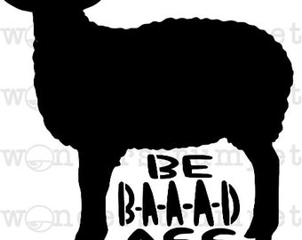 Bad Word Stencil Etsy