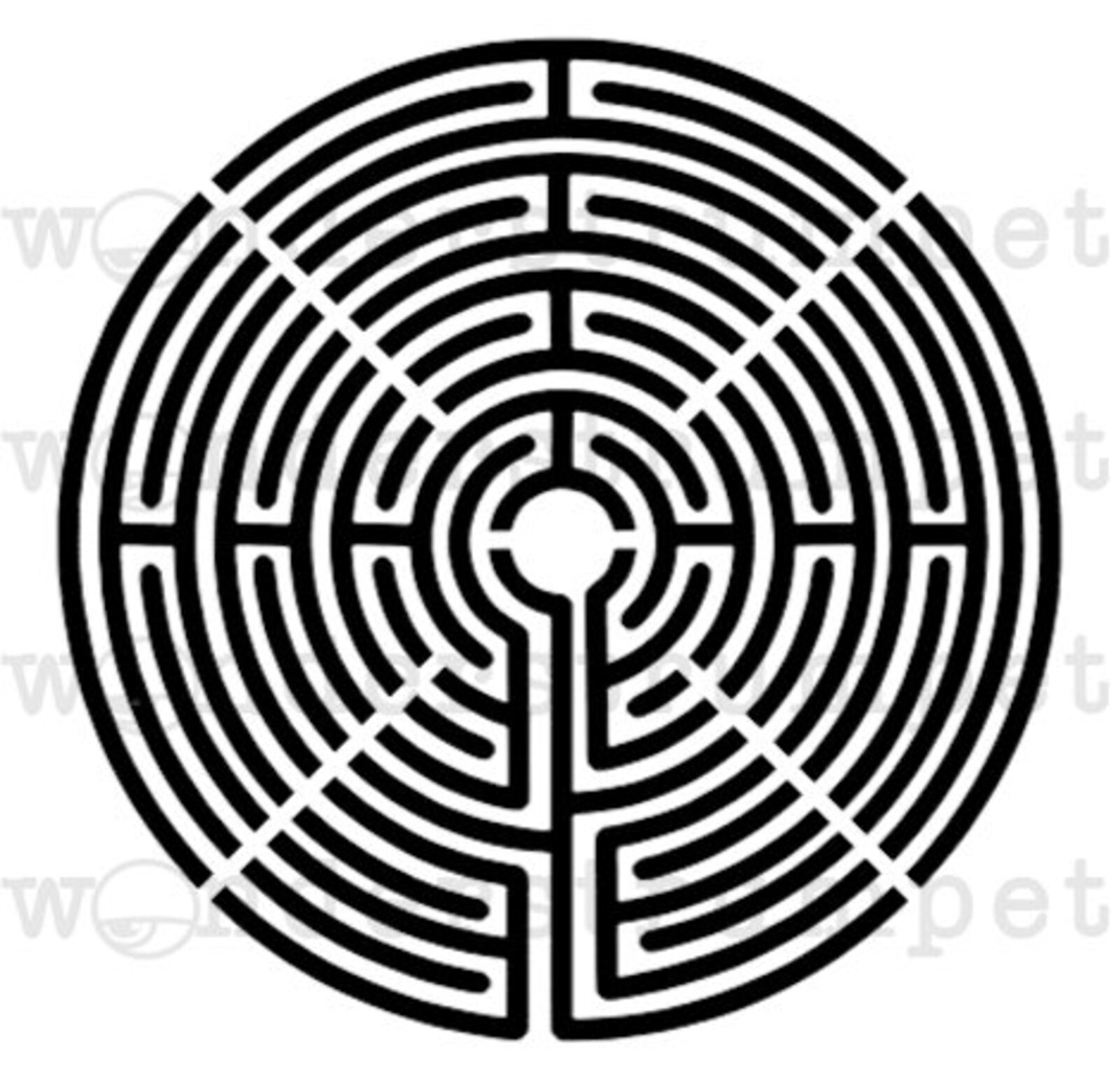 Chartres Labyrinth Stencil Etsy
