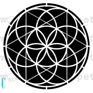 Reiki or Crystal Grid Traditional Sacred Geometry Grid Stencils - Etsy