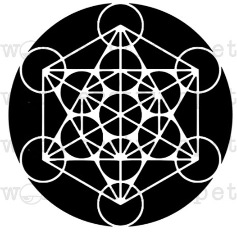 metatrons cube sacred geometry stencil etsy