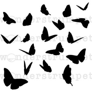 Swarming Butterflies Stencil