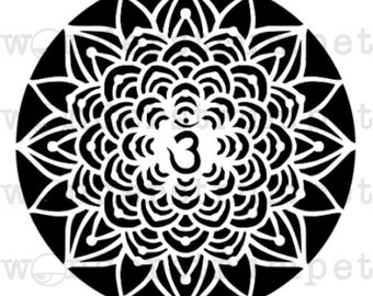 Ajna Third Eye Chakra Mandala Stencil