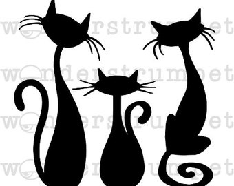 Halloween Stencil Series - Kitties