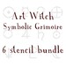 Witchy Grimoire Stencil Series: Alphabet of the Magi Script Stencil - Etsy