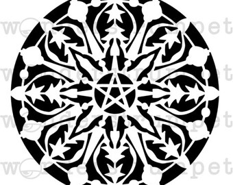 Sabbat Mandalas: Yule/Winter Solstice Stencil