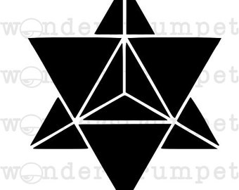 Star Tetrahedron Sacred Geometry Stencil