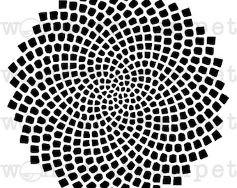 Fibonacci Sunflower Spiral Sacred Geometry Stencil