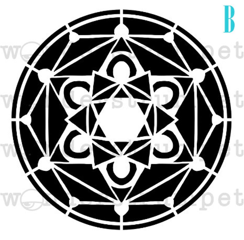 Reiki or Crystal Grid Nontraditional Grids Stencils | Etsy