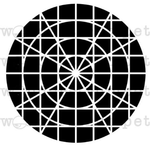 Radar Grid Stencil | Etsy