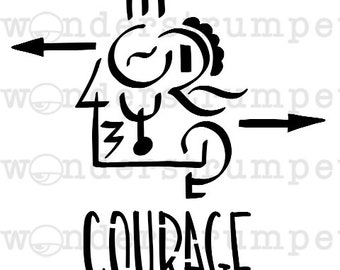 Witchy Sigil Stencil Series: Courage