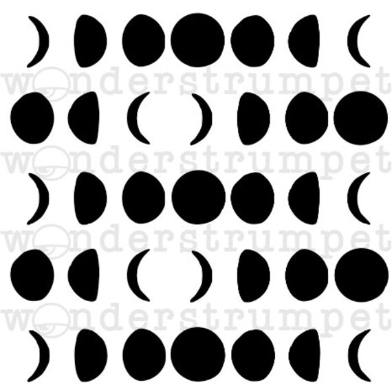 Tiled Moon Phases Stencil | Etsy