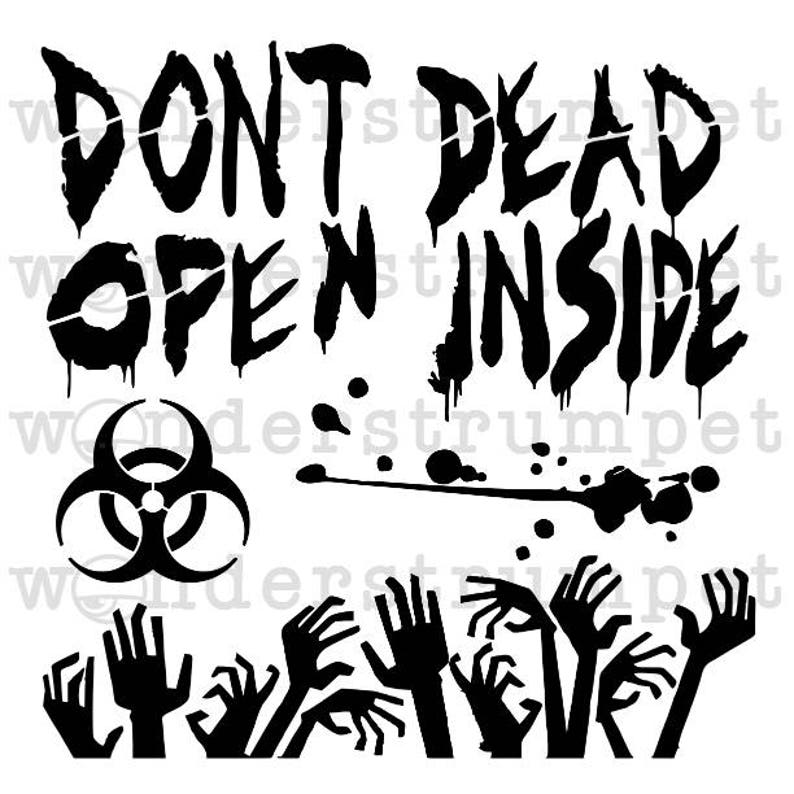 Elements of a Zombie Stencil | Etsy